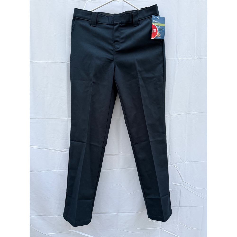 Dickies Boys Flex Slim Fit Tapered Leg Pants Dark Navy Size 16 NWT DQP1500DN
